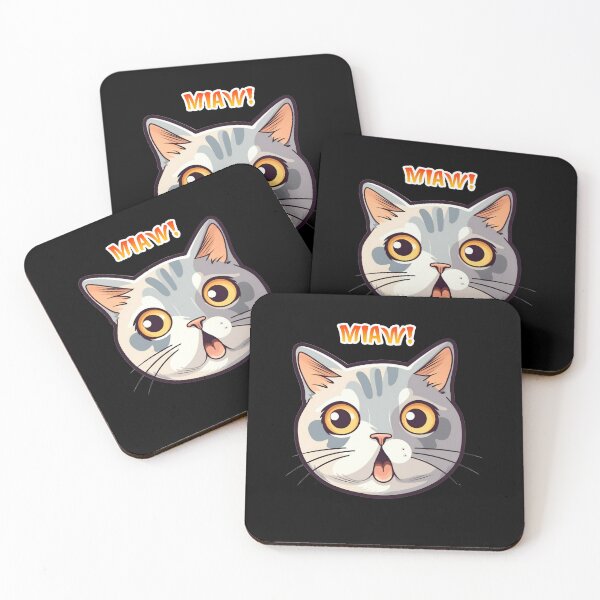 Item preview, Miaw Tshirt Sticker | 4 designs available | designed and sold by Hazmat-AI7.