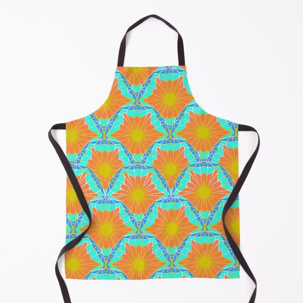 Item preview, Orange & Blue Retro Starburst Pattern designed and sold by tanyadraws.