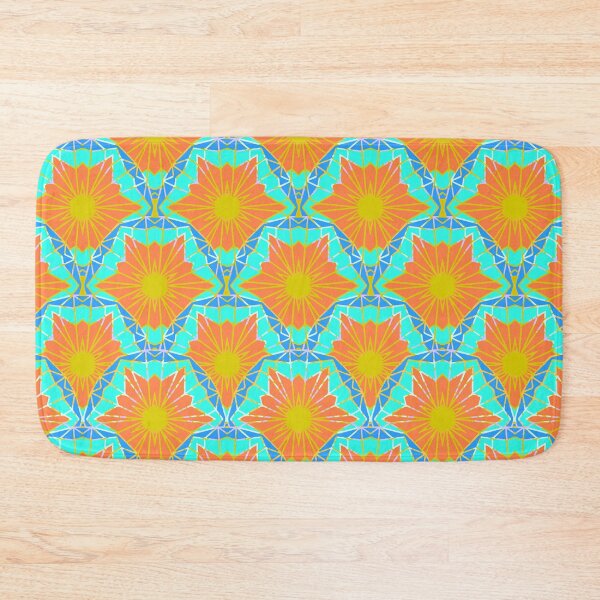 Item preview, Orange & Blue Retro Starburst Pattern designed and sold by tanyadraws.