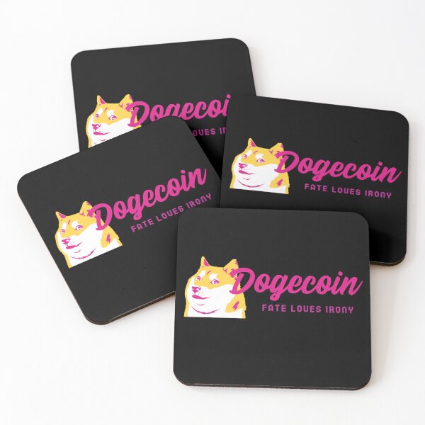 Item preview, Dogecoin to The Moon Fate Loves Irony Pink Ladies Women Crypto designed and sold by NFTDesignsBLV.