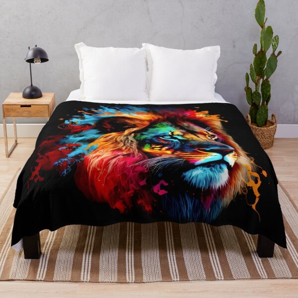 Aperçu de l'œuvre Lion multicolore créée et vendue par Mr1ArtDesign.