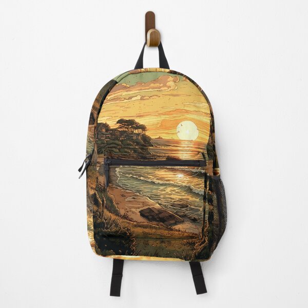 Item preview, Golden Coastline: A Tranquil Sunset Over the Ocean designed and sold by ZGigerBarker.