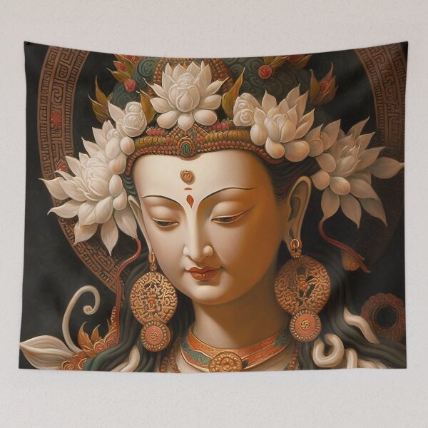 Artikelvorschau, Weiße Tara Bodhisattva - Buddhismus entworfen und verkauft von LadyDharma.