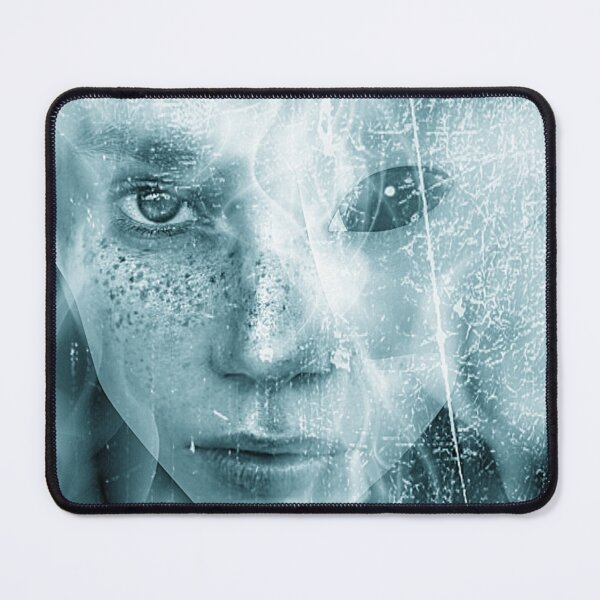 Item preview, 'Alienated Blue' by Helen V James. Alien Human Portrait digital art designed and sold by helenvjames.