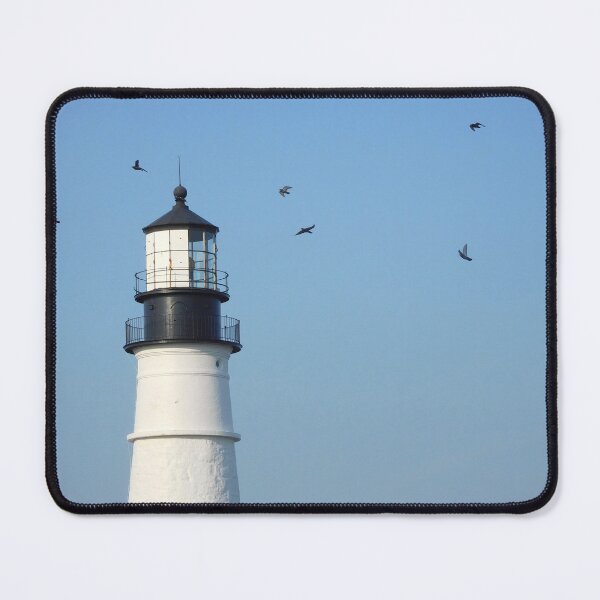 Item preview, Birds checking out the Portland Head Light designed and sold by PowerfulPhotos.