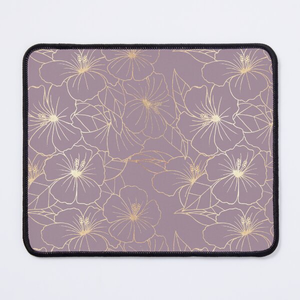 Item preview, Mauve & Gold Hibiscus Pattern designed and sold by tanyadraws.