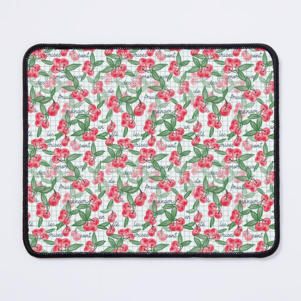 Item preview, cherries with french text in white designed and sold by NEWGARDEN STUDIO.