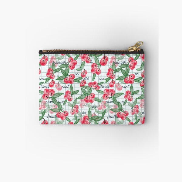 Item preview, cherries with french text in white designed and sold by NEWGARDEN STUDIO.