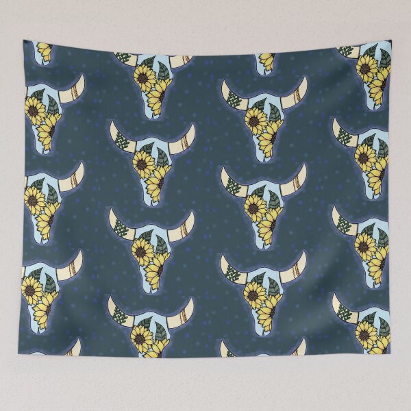 Item preview, Sunflower Cow Skull designed and sold by Book-Bunny22.