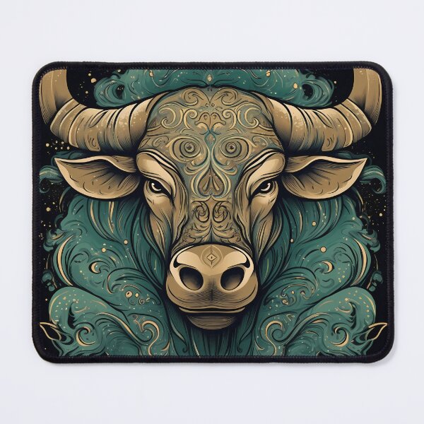 Item preview, Vintage Style Taurus Zodiac Sign Art, Taurus Zodiac Sign Gift, Vintage Bull Art designed and sold by ADGFX.