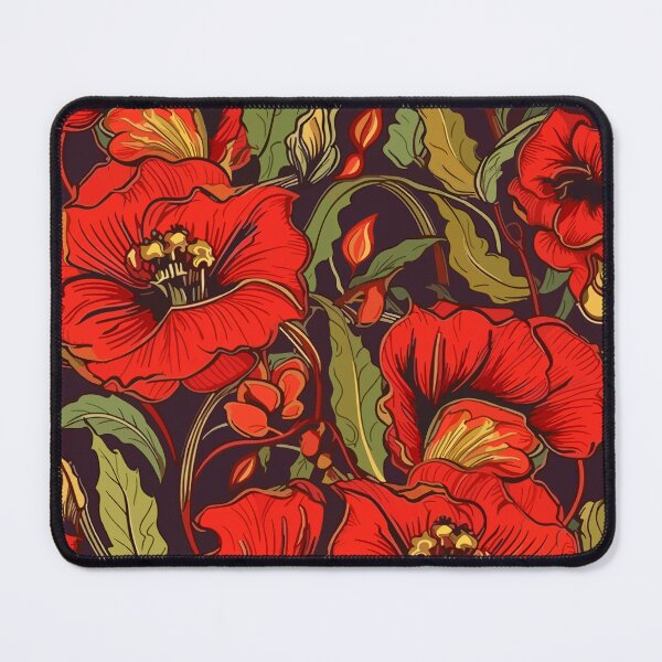 Item preview, Red Amapola Flower Pattern designed and sold by Pickaside77.