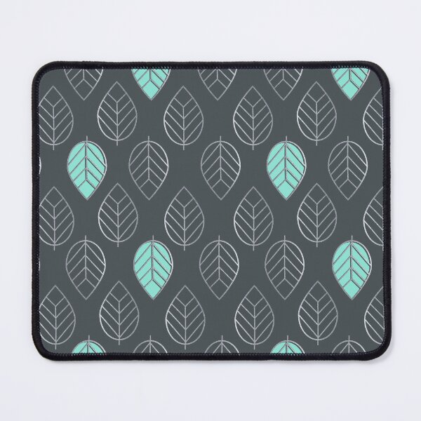 Item preview, Silver & Mint Modern Leaves Pattern designed and sold by tanyadraws.