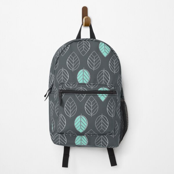 Item preview, Silver & Mint Modern Leaves Pattern designed and sold by tanyadraws.