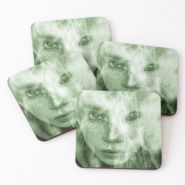 Item preview, 'Alienated Green' by Helen V James. Alien Human Portrait designed and sold by helenvjames.