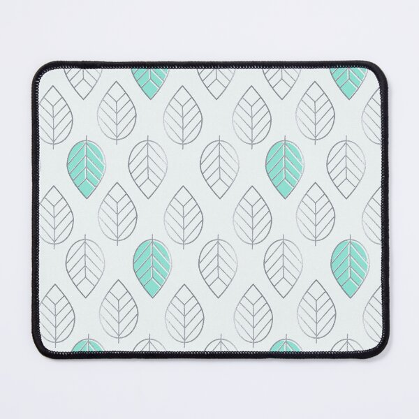 Item preview, Silver & Mint Modern Leaves Pattern designed and sold by tanyadraws.