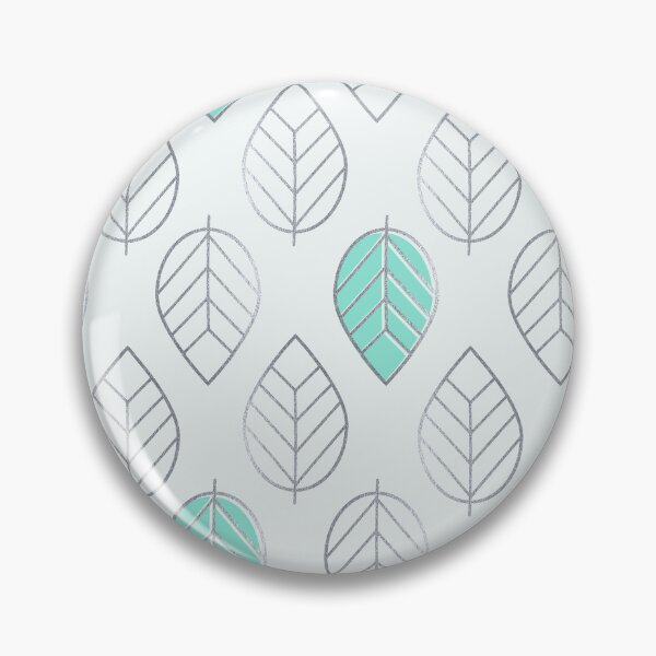 Item preview, Silver & Mint Modern Leaves Pattern designed and sold by tanyadraws.