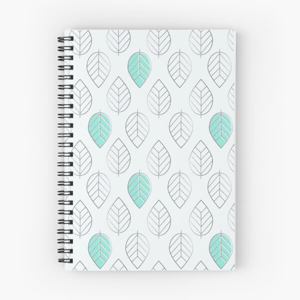 Item preview, Silver & Mint Modern Leaves Pattern designed and sold by tanyadraws.