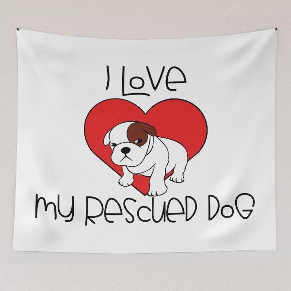 Item preview, Rescued Dog, I Love My Dog, Dog Love, Red Heart, Puppies, Dogs, Love, designed and sold by Henrylizarraga.