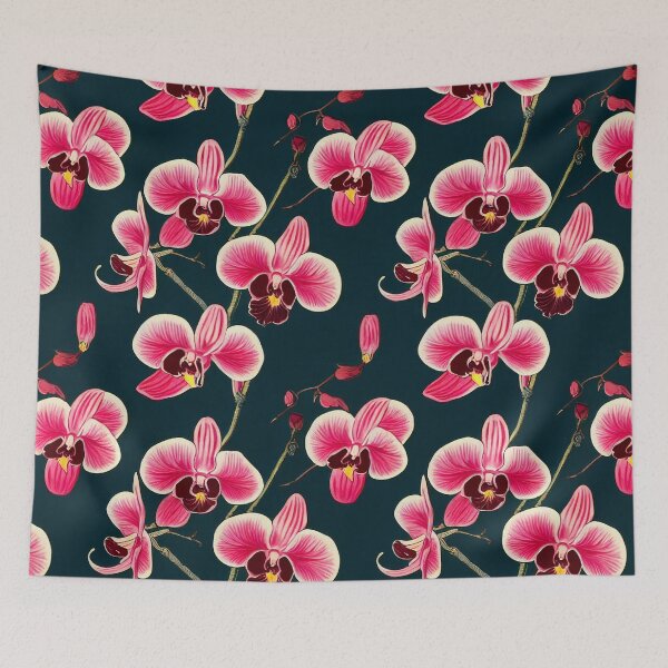 Item preview, Pink Orchids Seamless Pattern A designed and sold by GraphicsPagoda.
