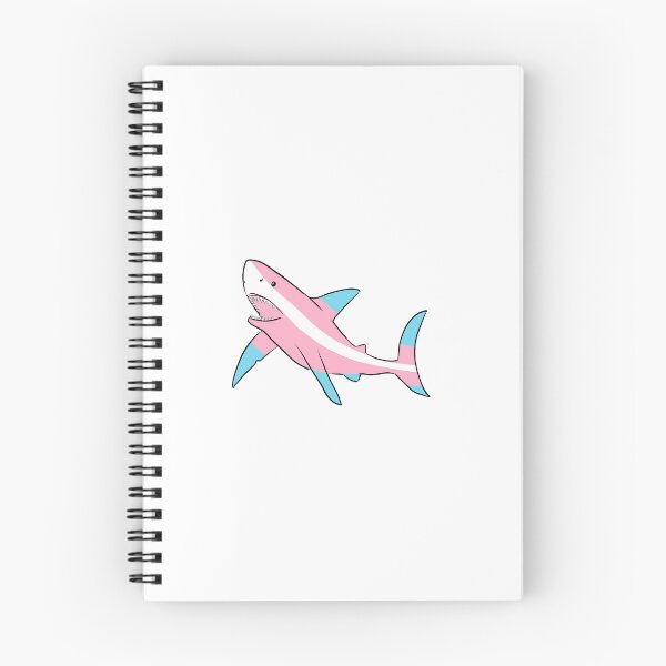 Artikelvorschau, Chomp Shark mit Trans-Flagge entworfen und verkauft von Emma-Rose-Arts.