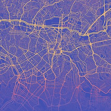 Vorschaubild zum Design São Paulo Synthwave Map von dotperinchart