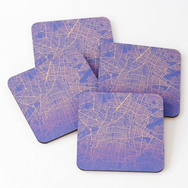 Item preview, Mexico City Synthwave Map designed and sold by dotperinchart.