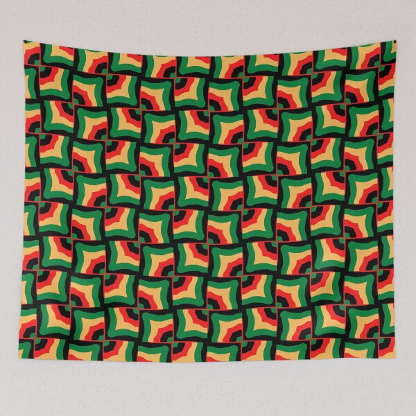 Item preview, Red, Green, Black and Gold Bows Pan African Repeat Pattern designed and sold by MimsTees.