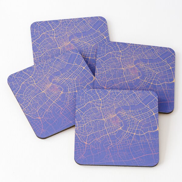 Item preview, Shanghai Synthwave Map designed and sold by dotperinchart.