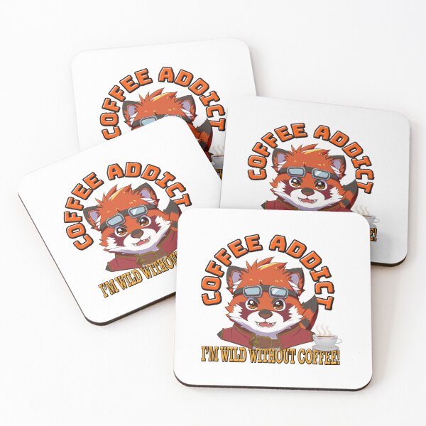 Item preview, Kawaii Red Panda Coffee Addict I'm Wild Without Coffee designed and sold by Angelle55.