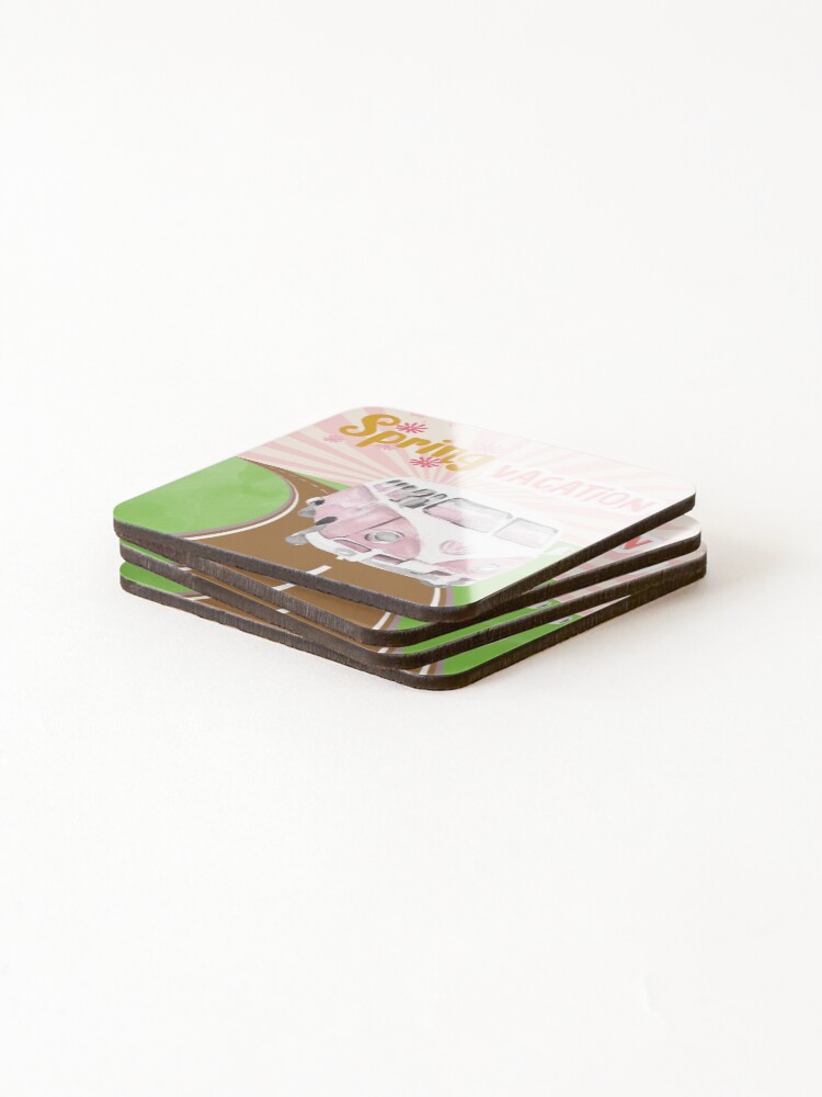 Thumbnail 4 of 5, Coasters (Set of 4), Spring - Spring Vacation designed and sold by aywchen.