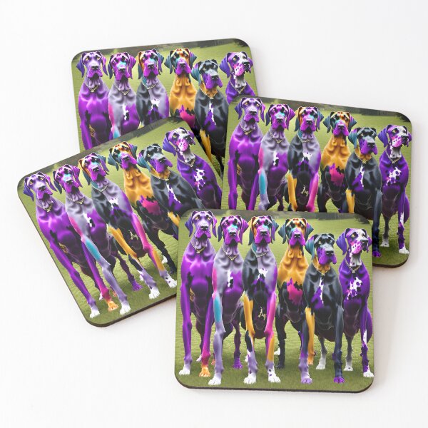 Item preview, Multi coloured Great Danes  designed and sold by David-Howells.