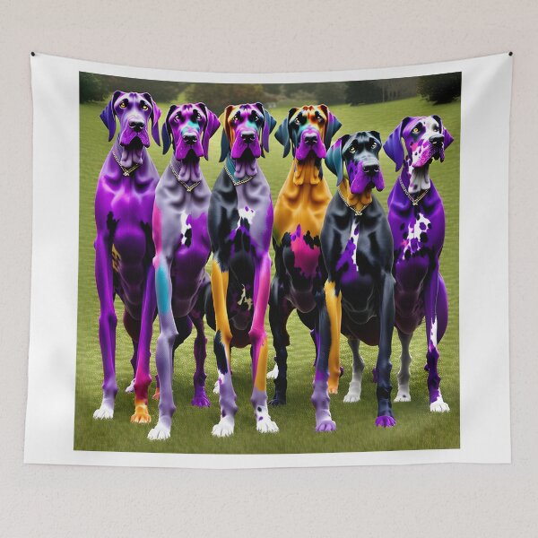 Item preview, Multi coloured Great Danes  designed and sold by David-Howells.