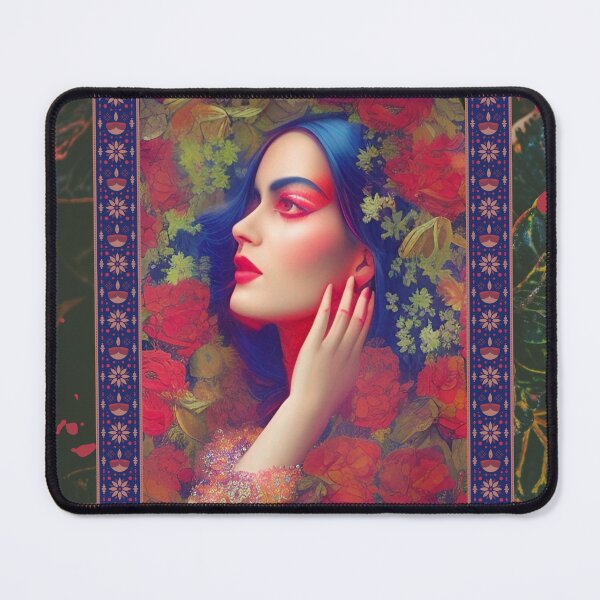 Item preview, Pakistani Indian Desi Wall Art Canvas Truck Art Inspired Woman in Roses designed and sold by Hints-of-Home.
