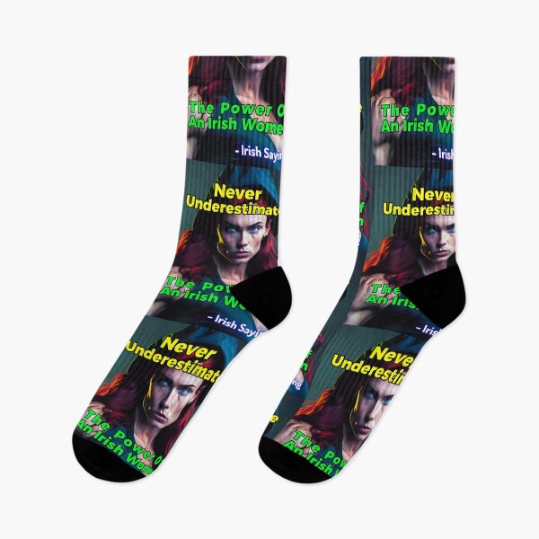 Item preview, Irish Saying - Never Underestimate The Power Of An Irish Women designed and sold by IrishProverbs.