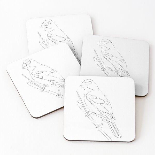Item preview, The Blue Melody: A One Line Art Tribute to the Blue-Black Grosbeak's Musicality designed and sold by OneLinePrints.