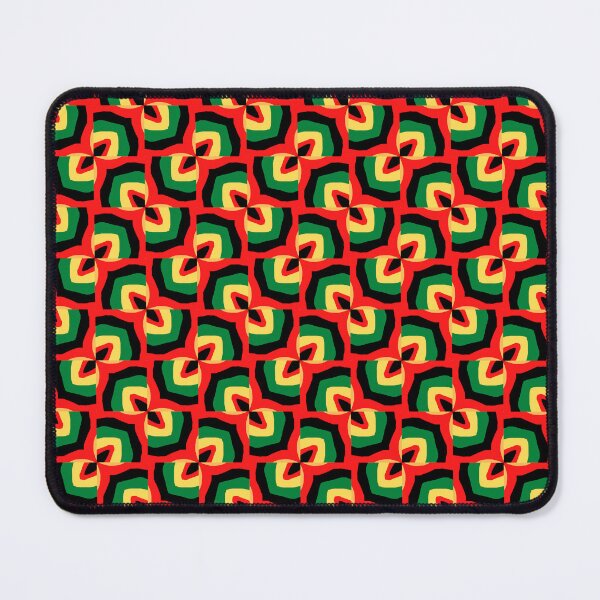 Item preview, Red, Green, Black and Gold Geometric Pan African Repeat Pattern designed and sold by MimsTees.
