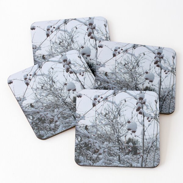 Item preview, Fluffy White Snow on Branches with Winter Berries designed and sold by RoseyElisabeth.