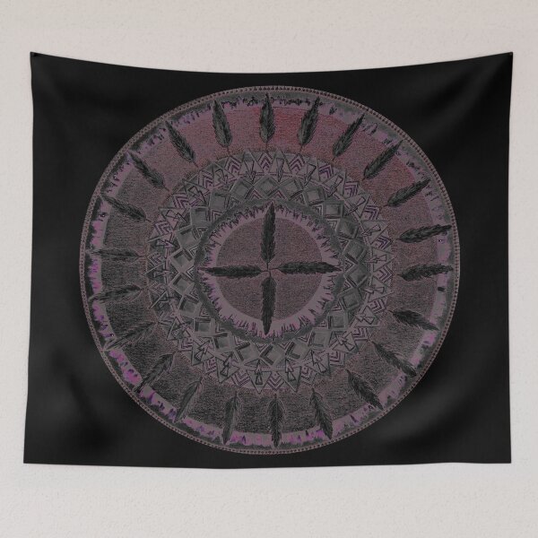 Item preview, Cuatro Vientos Rojo (Original Mandala Design) designed and sold by blueflamearray.
