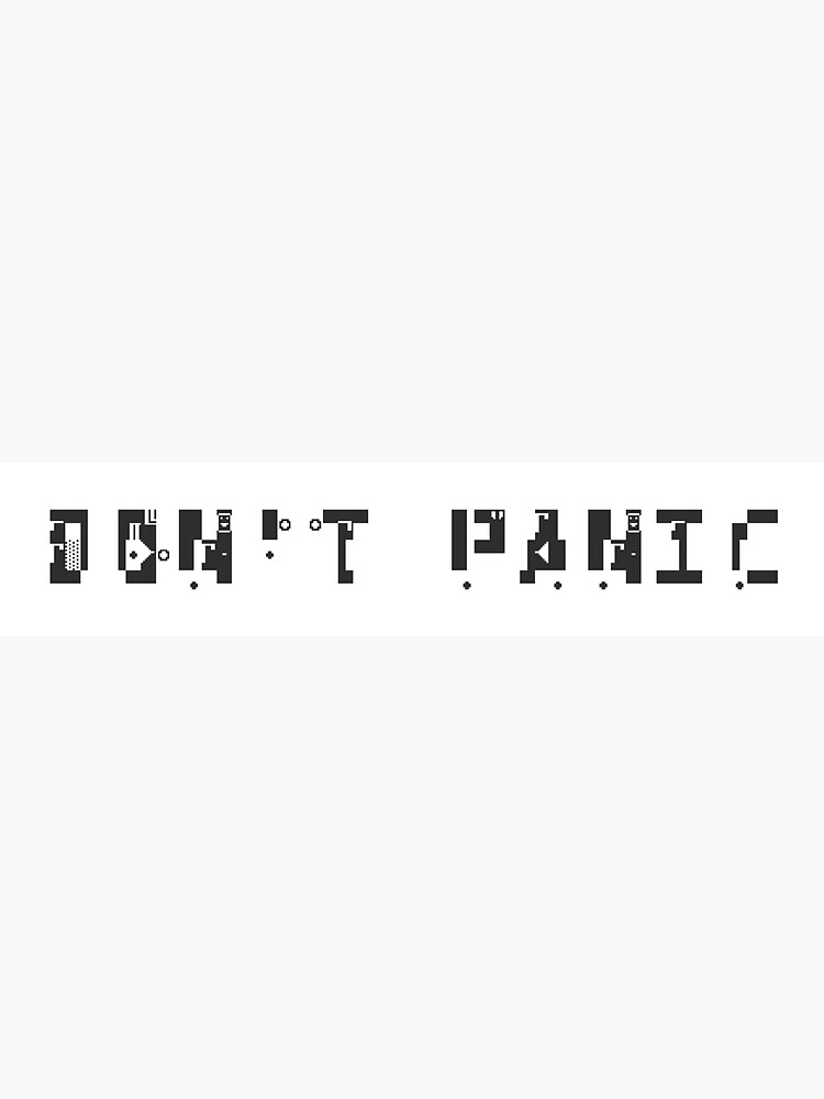 Thumbnail 3 of 3, Sticker, Don't Panic INVERSE designed and sold by StudioDestruct.