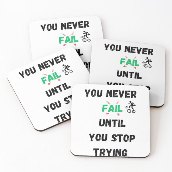 Item preview, YOU_NEVER_FAIL_UNTIL_YOU_STOP_TRYING 2023 designed and sold by Elegance777.