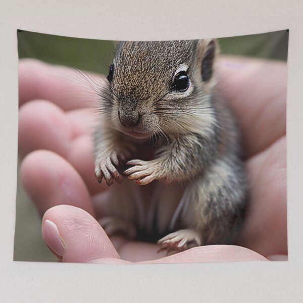 Item preview, Baby Squirrel designed and sold by DigitizedArt.