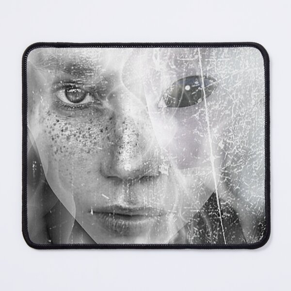 Item preview, 'Alienated' Digital Art Portrait Silver Grey designed and sold by helenvjames.
