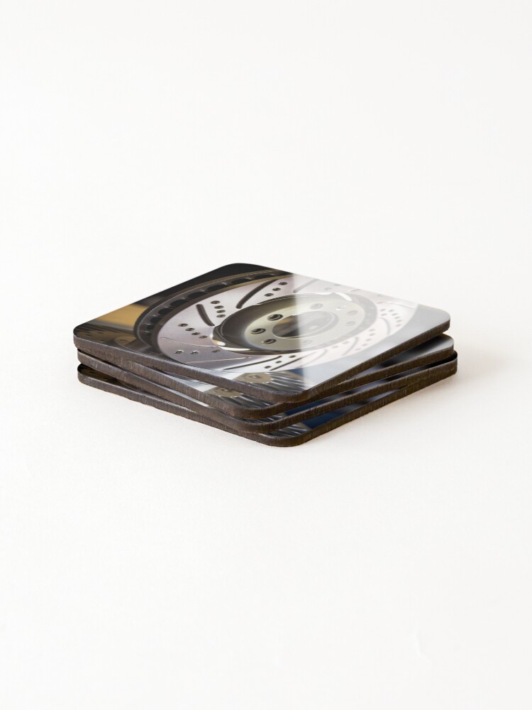 Thumbnail 4 of 5, Coasters (Set of 4), Brake Rotor designed and sold by DigitizedArt.