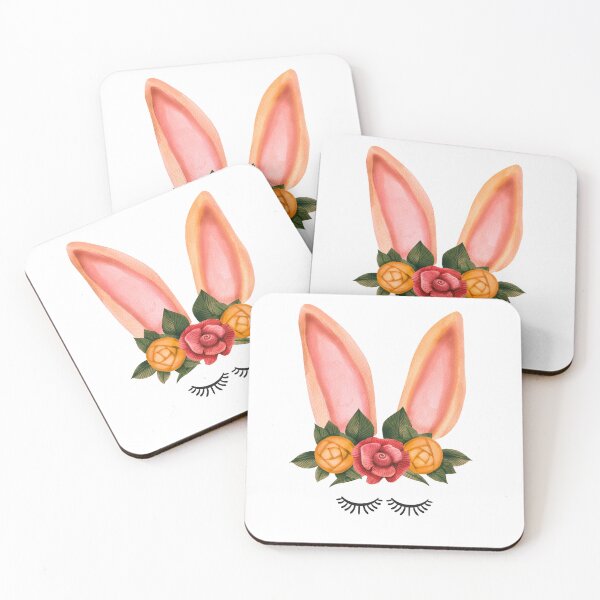 Item preview, Cute Floral Bunny Ears Watercolor designed and sold by TheCatmeow2000.