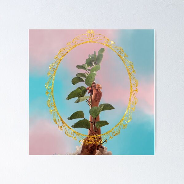 Item preview, Henna Hands In the Sky Holding Plants designed and sold by Hints-of-Home.