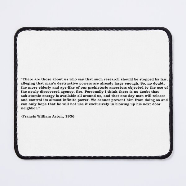 Item preview, Francis William Aston quote designed and sold by House of Leaves & others.