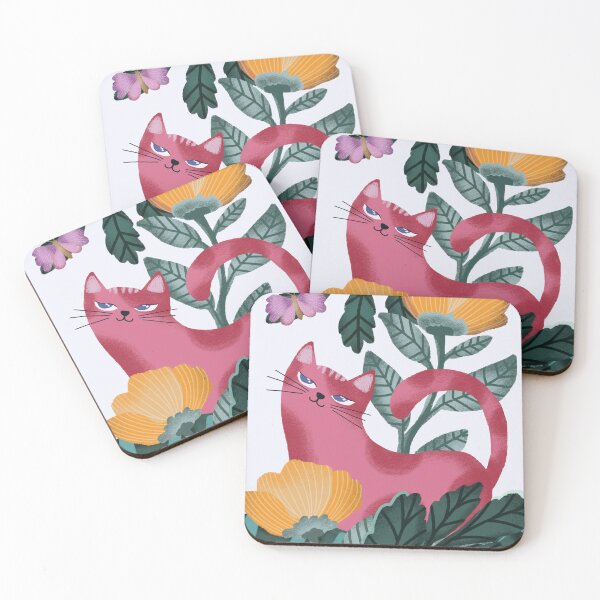 Item preview, Haughty Cat amongst the beautiful florals designed and sold by pinkyfish1010.