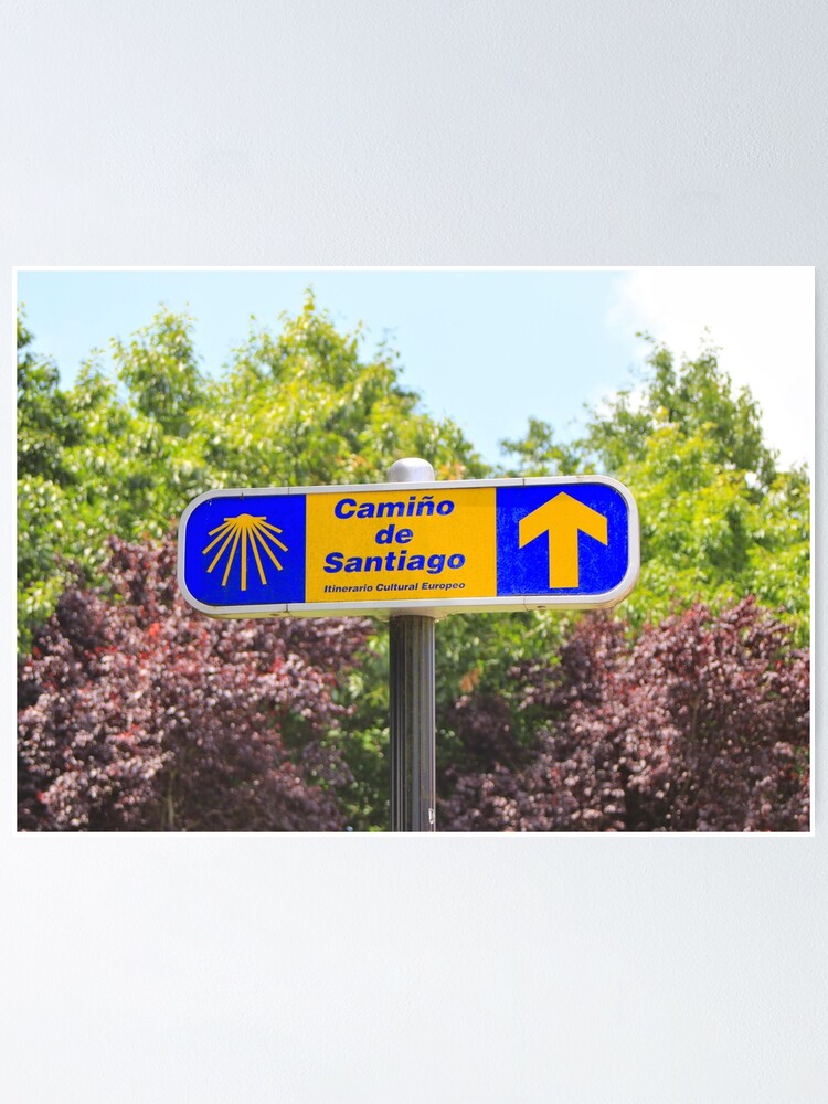 El Camino sign in Santiago, Spain