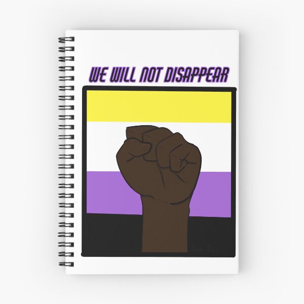 Item preview, We wont disappear ver. 2 Dark BIPOC Non binary designed and sold by NerdyNebula.