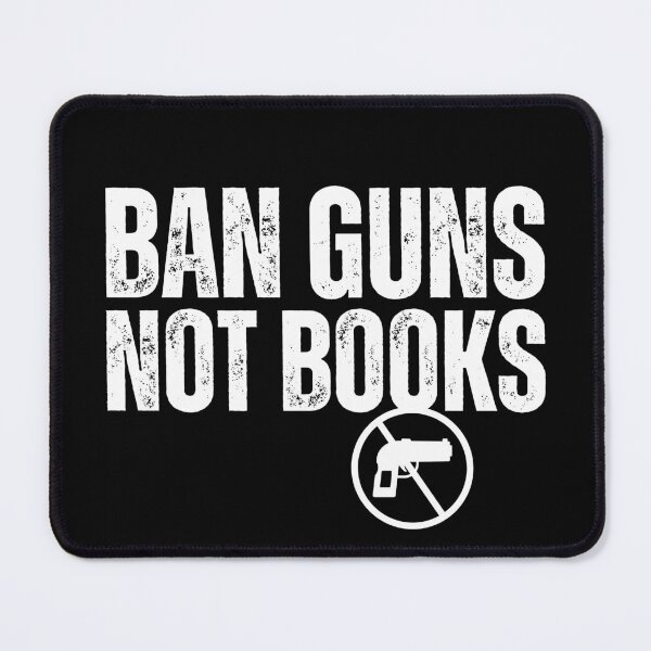Item preview, Ban Guns Not Books White Text Slogan Design designed and sold by EarthArtDesigns.